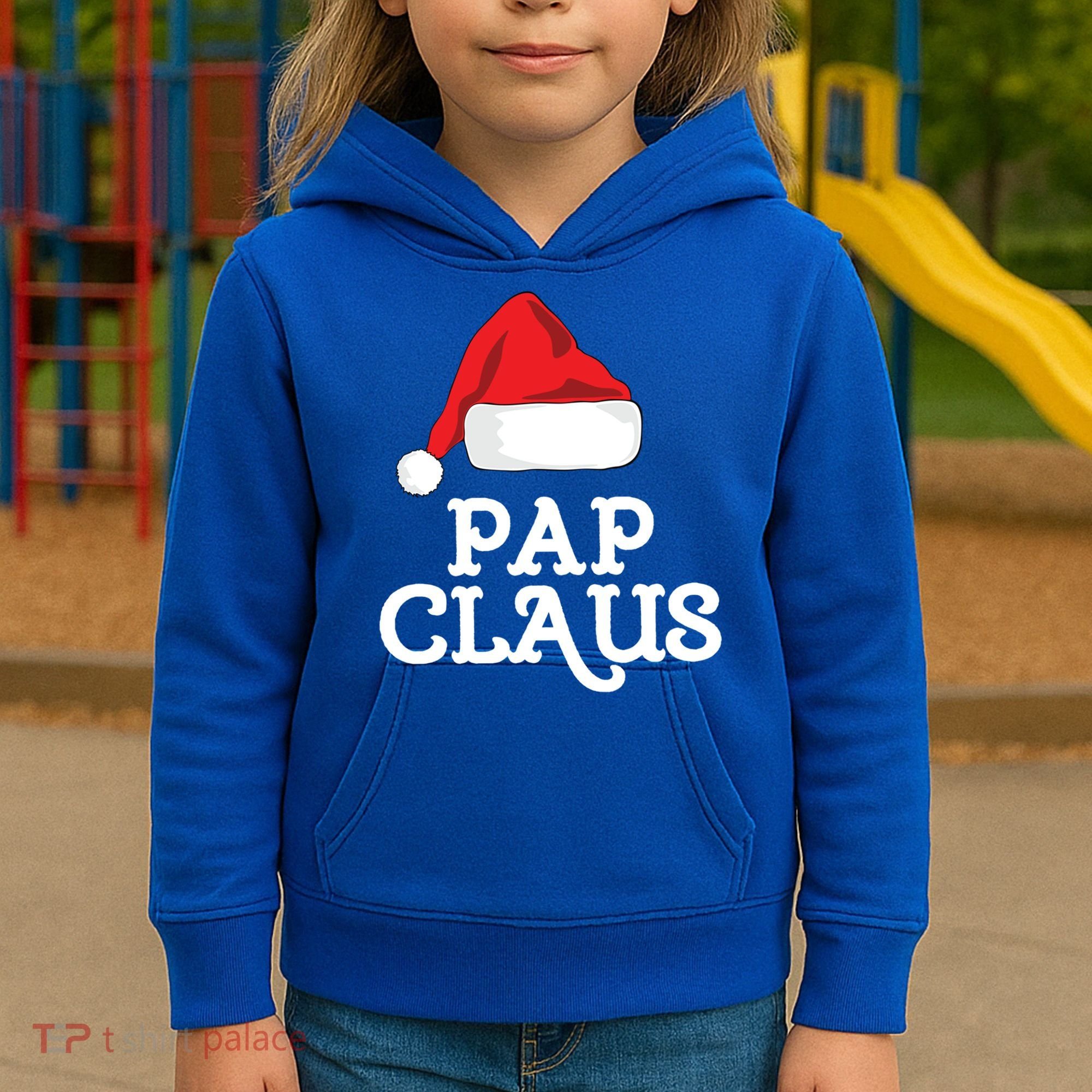 Pap Claus Christmas Family Group Matching Pajama Gift Kids Hoodie