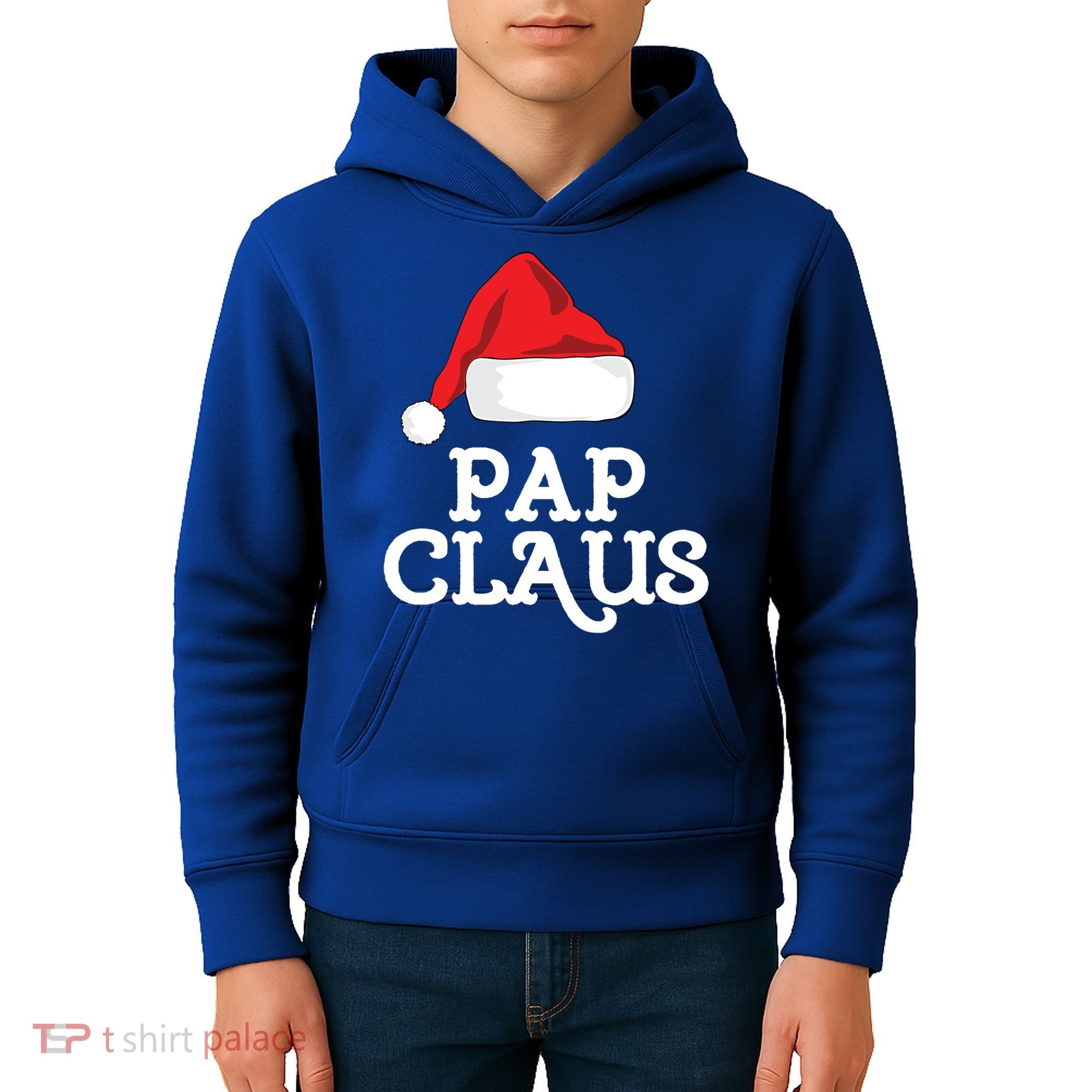 Pap Claus Christmas Family Group Matching Pajama Gift Kids Hoodie