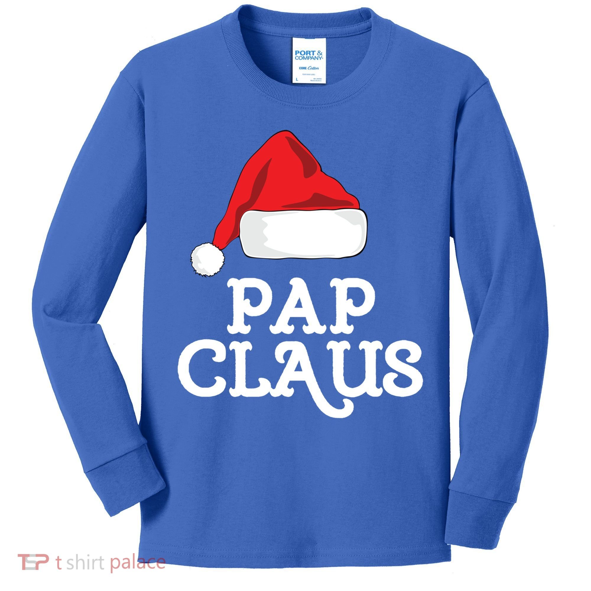 Pap Claus Christmas Family Group Matching Pajama Gift Kids Long Sleeve Shirt