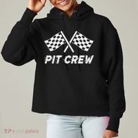 Pit Crew Costume For Racing Car Parties Ladies Heavyweight Boxy Pullover Hoodie thumb 0