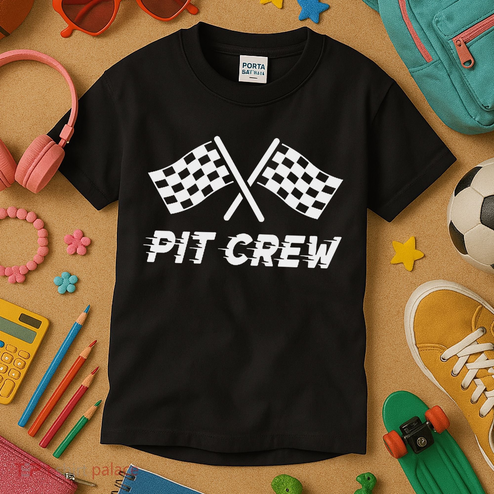 Pit Crew Costume For Racing Car Parties Kids T-Shirt
