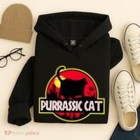 Purrassic Cat Chonk Oh Lawd For Cat Dad Cat Hoodie thumb 4