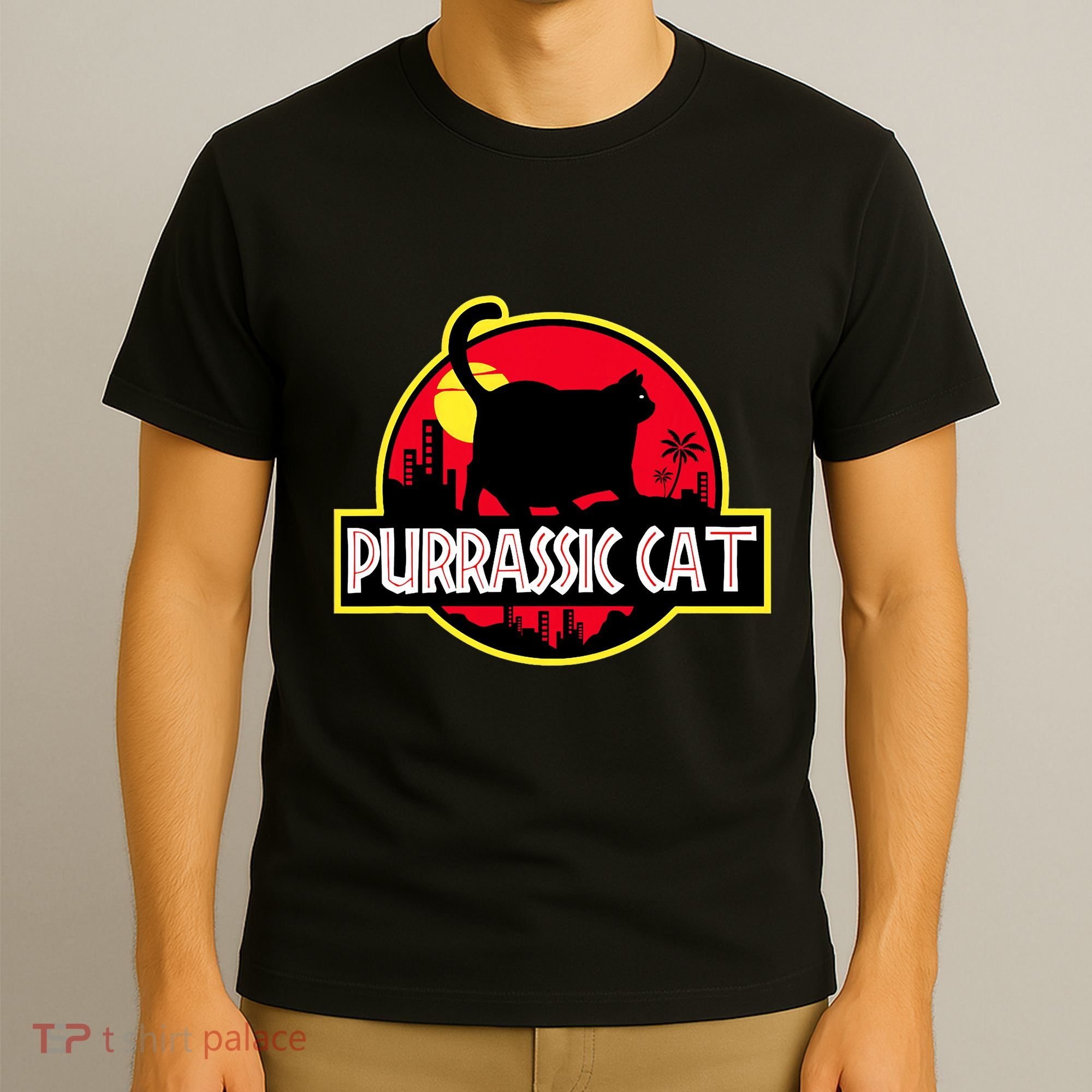 Purrassic Cat Chonk Oh Lawd For Cat Dad Cat T-Shirt