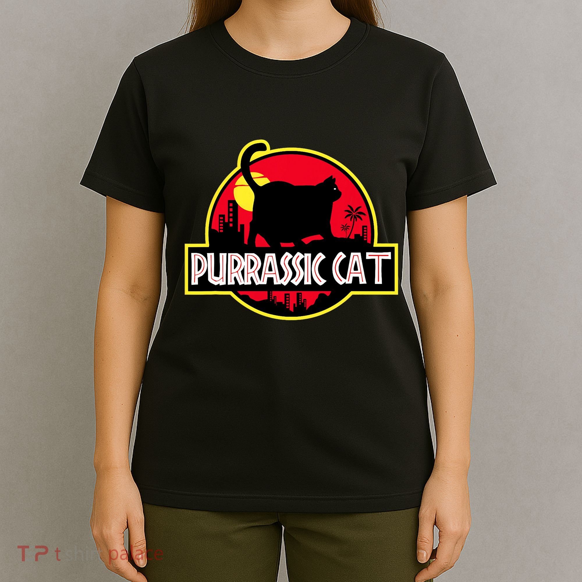 Purrassic Cat Chonk Oh Lawd For Cat Dad Cat T-Shirt