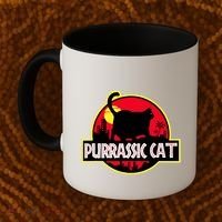 Purrassic Cat Chonk Oh Lawd For Cat Dad Cat Coffee Mug thumb 2
