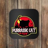 Purrassic Cat Chonk Oh Lawd For Cat Dad Cat Coaster thumb 0