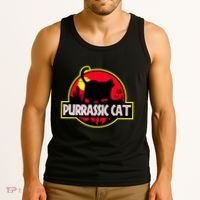 Purrassic Cat Chonk Oh Lawd For Cat Dad Cat Tank Top thumb 3