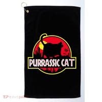 Purrassic Cat Chonk Oh Lawd For Cat Dad Cat Golf Towel thumb 0