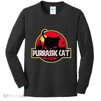 Purrassic Cat Chonk Oh Lawd For Cat Dad Cat Kids Long Sleeve Shirt thumb 0