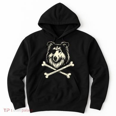Pirate Collie Crossbones Dog Hoodie