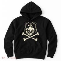 Pirate Collie Crossbones Dog Hoodie thumb 0
