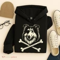 Pirate Collie Crossbones Dog Hoodie thumb 4