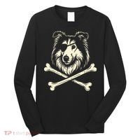 Pirate Collie Crossbones Dog Long Sleeve Shirt thumb 0