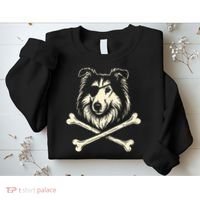 Pirate Collie Crossbones Dog Sweatshirt thumb 2