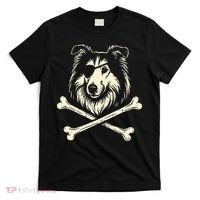 Pirate Collie Crossbones Dog T-Shirt thumb 0