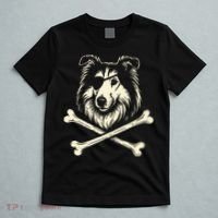 Pirate Collie Crossbones Dog T-Shirt thumb 5