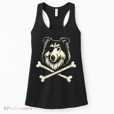 Pirate Collie Crossbones Dog Women's Tank Top