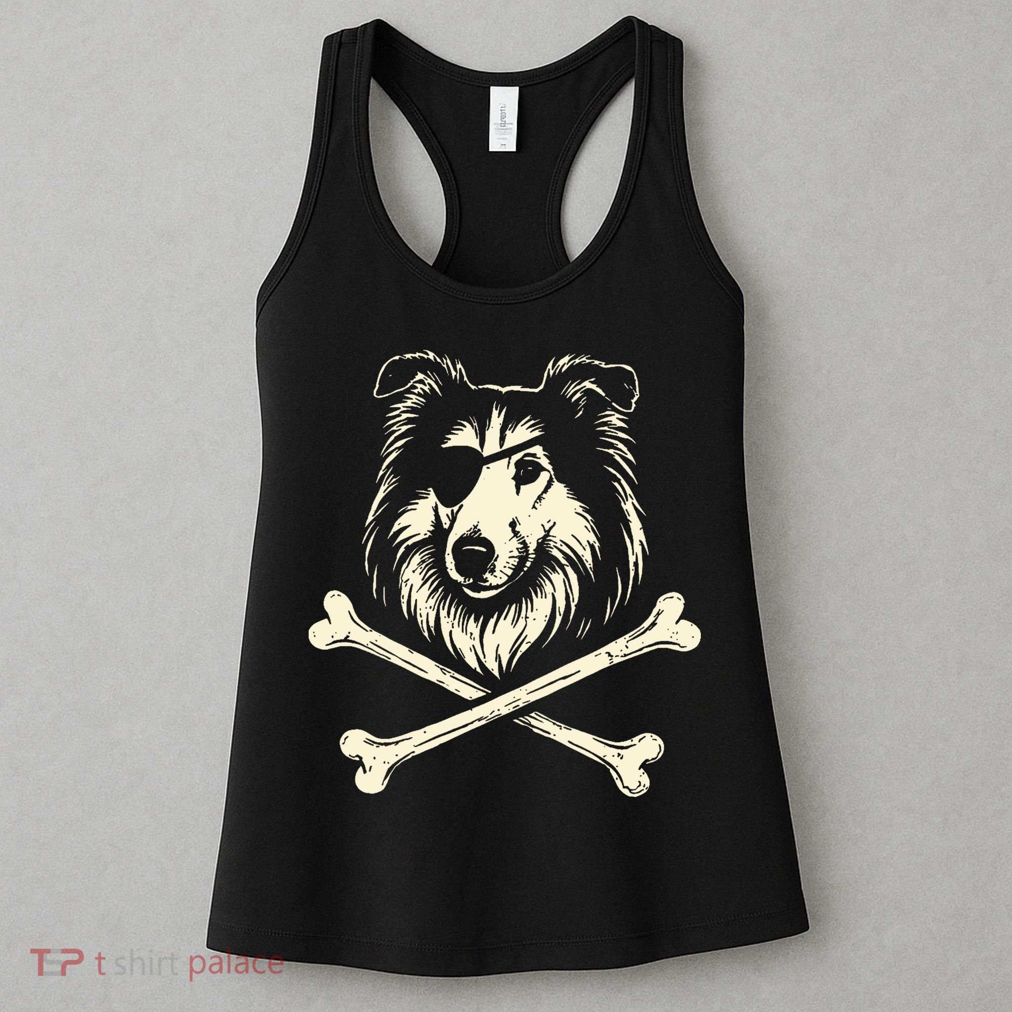 Pirate Collie Crossbones Dog Women's Tank Top