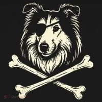 Pirate Collie Crossbones Dog Baby Bodysuit thumb 2