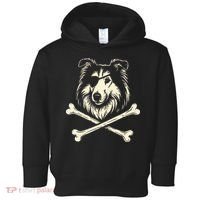 Pirate Collie Crossbones Dog Toddler Hoodie thumb 0