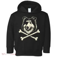 Pirate Collie Crossbones Dog Toddler Hoodie thumb 0