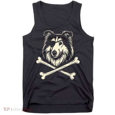 Pirate Collie Crossbones Dog Tank Top