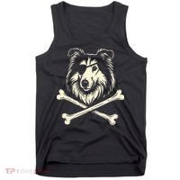 Pirate Collie Crossbones Dog Tank Top thumb 0