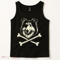 Pirate Collie Crossbones Dog Tank Top thumb 2