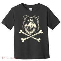 Pirate Collie Crossbones Dog Toddler T-Shirt thumb 0