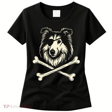 Pirate Collie Crossbones Dog Women's T-Shirt