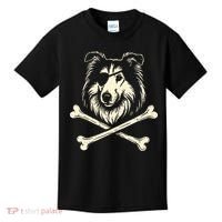 Pirate Collie Crossbones Dog Kids T-Shirt thumb 0