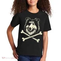 Pirate Collie Crossbones Dog Kids T-Shirt thumb 2