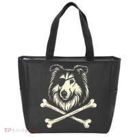 Pirate Collie Crossbones Dog Tote Bag thumb 0