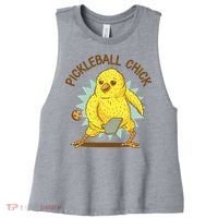 Pickleball Chick Cute Sport Women's Racerback Cropped Tank thumb 0