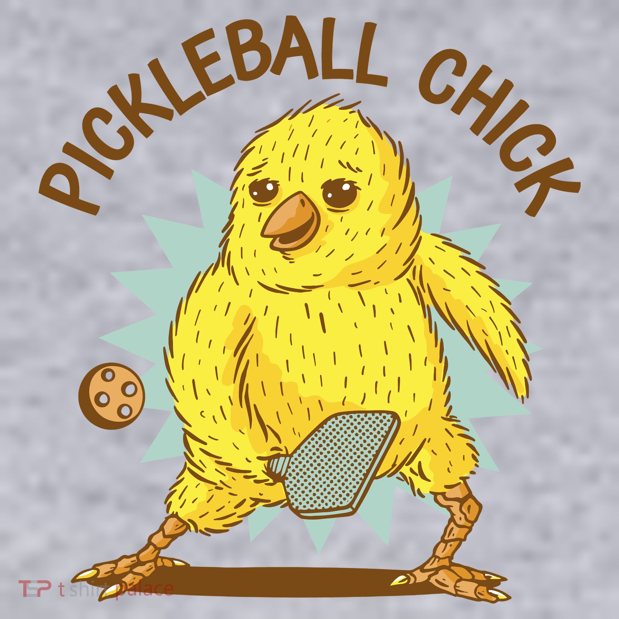 Pickleball Chick Cute Sport Women's Racerback Cropped Tank