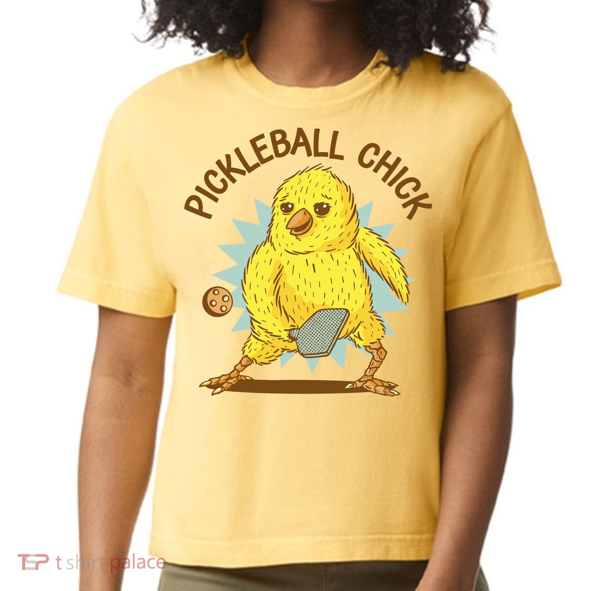 Pickleball Chick Cute Sport Comfort Colors Boxy T-Shirt