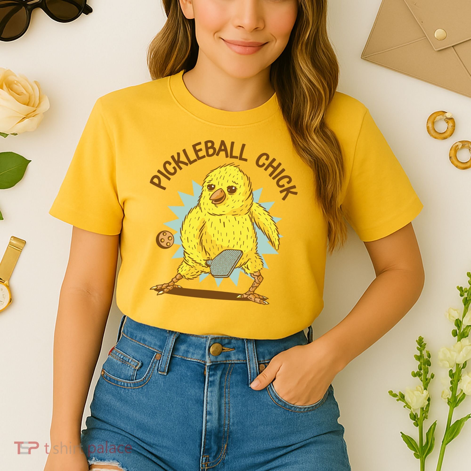 Pickleball Chick Cute Sport Comfort Colors Boxy T-Shirt