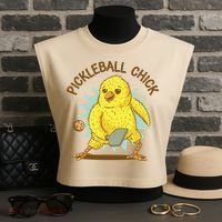 Pickleball Chick Cute Sport Garment-Dyed Women's Muscle Tee thumb 3