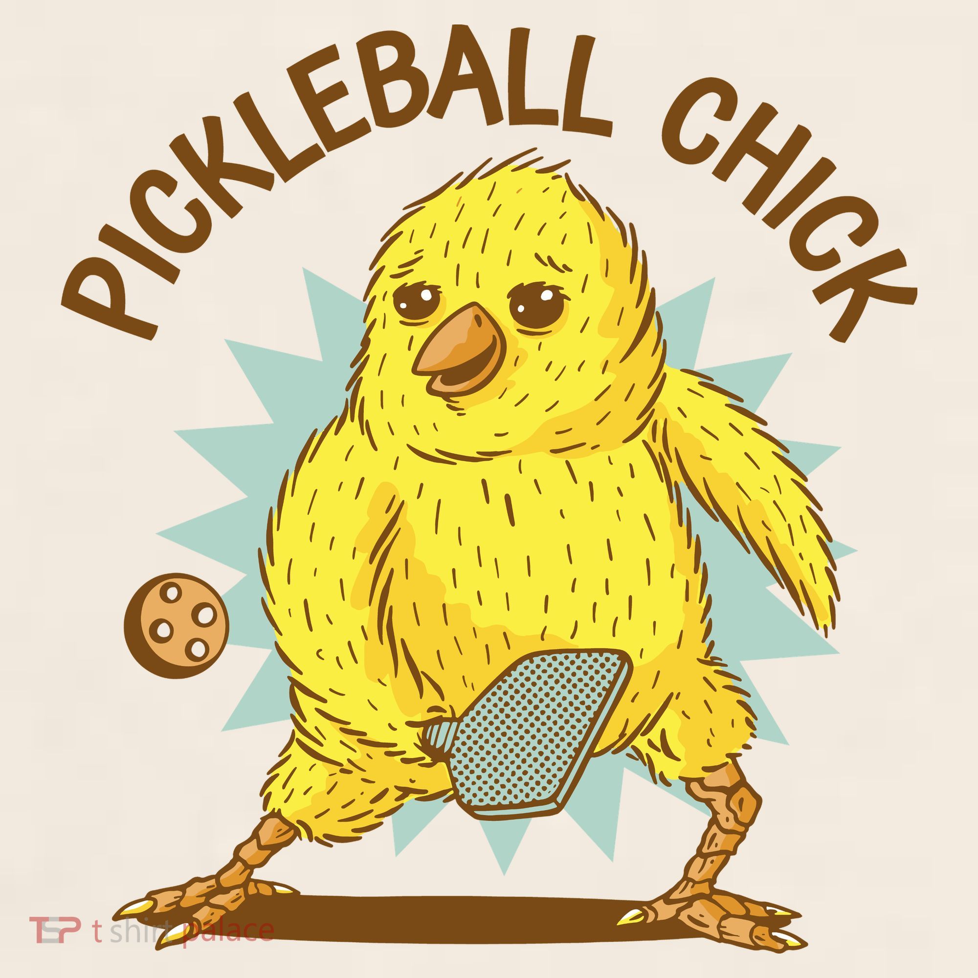 Pickleball Chick Cute Sport Garment-Dyed Women's Muscle Tee