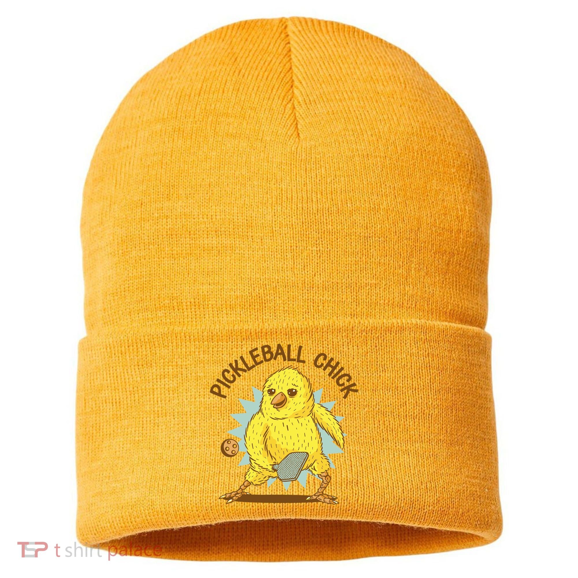 Pickleball Chick Cute Sport Sustainable Knit Beanie