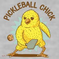 Pickleball Chick Cute Sport Ladies PosiCharge Tri-Blend Wicking Tank thumb 2