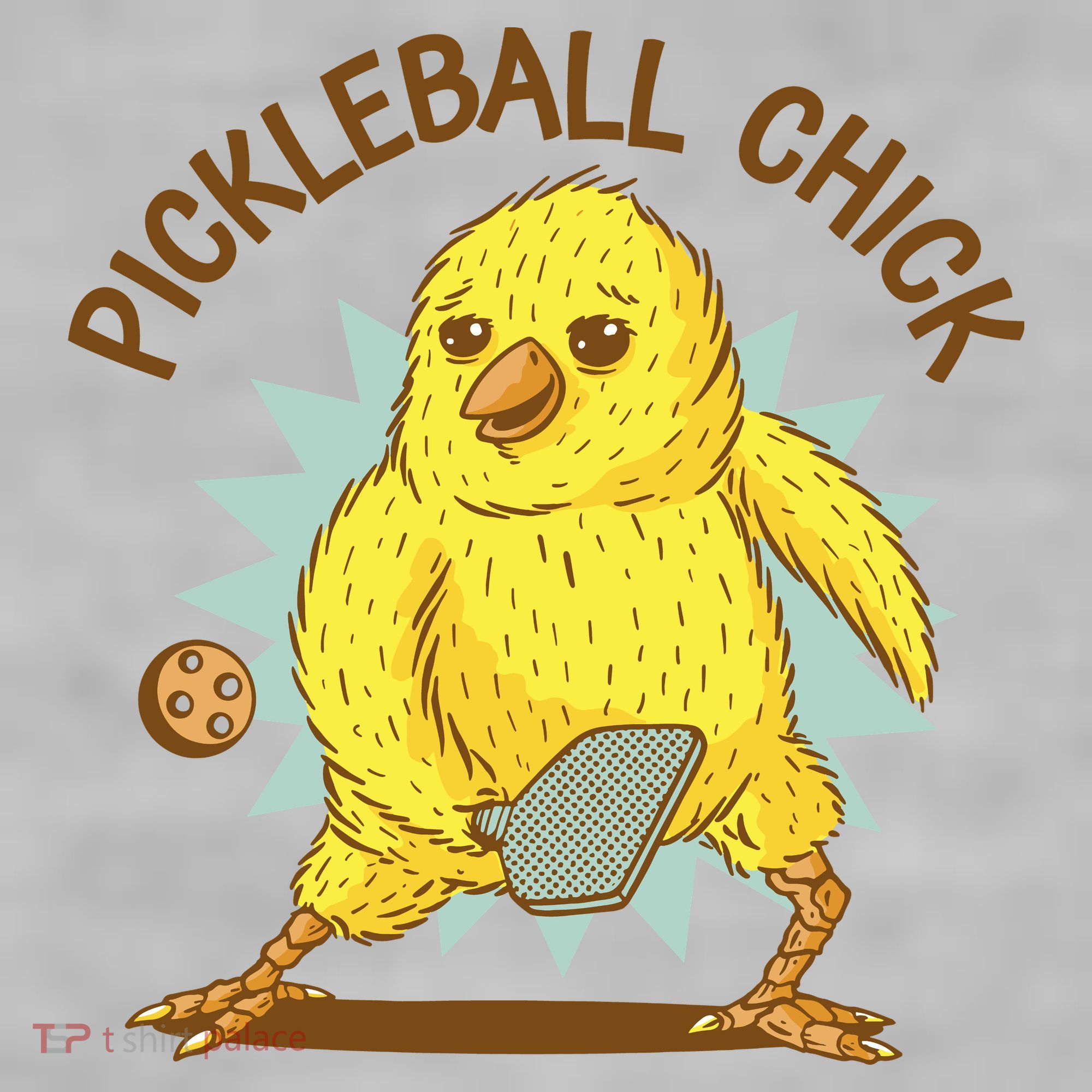 Pickleball Chick Cute Sport Ladies PosiCharge Tri-Blend Wicking Tank