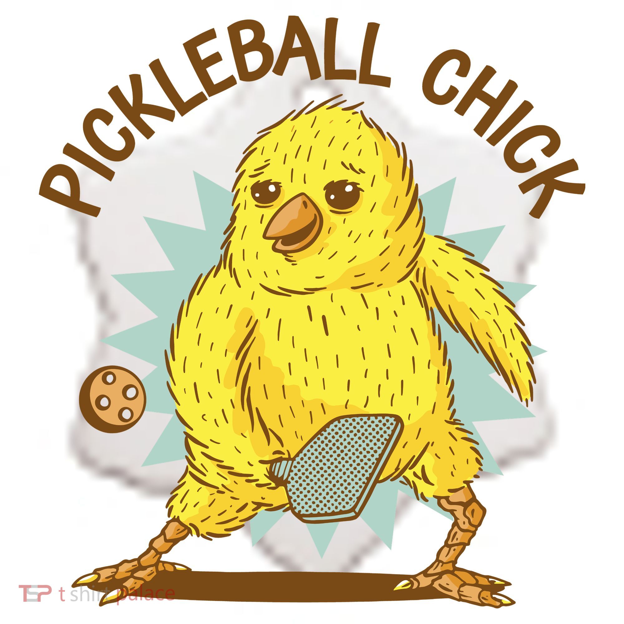 Pickleball Chick Cute Sport Ceramic Ornament