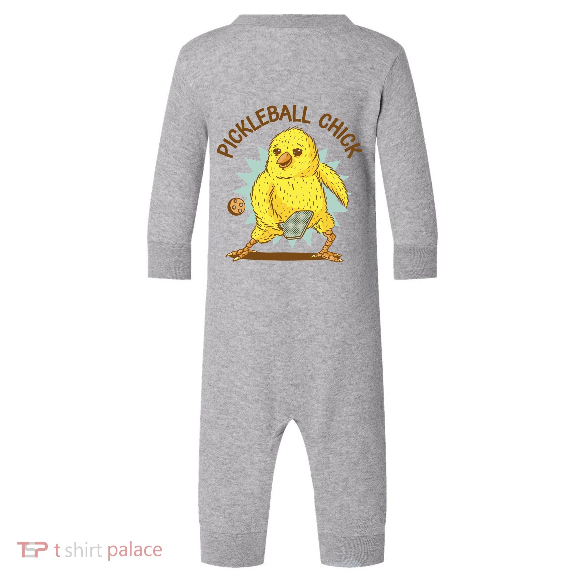 Pickleball Chick Cute Sport Infant Fleece One Piece