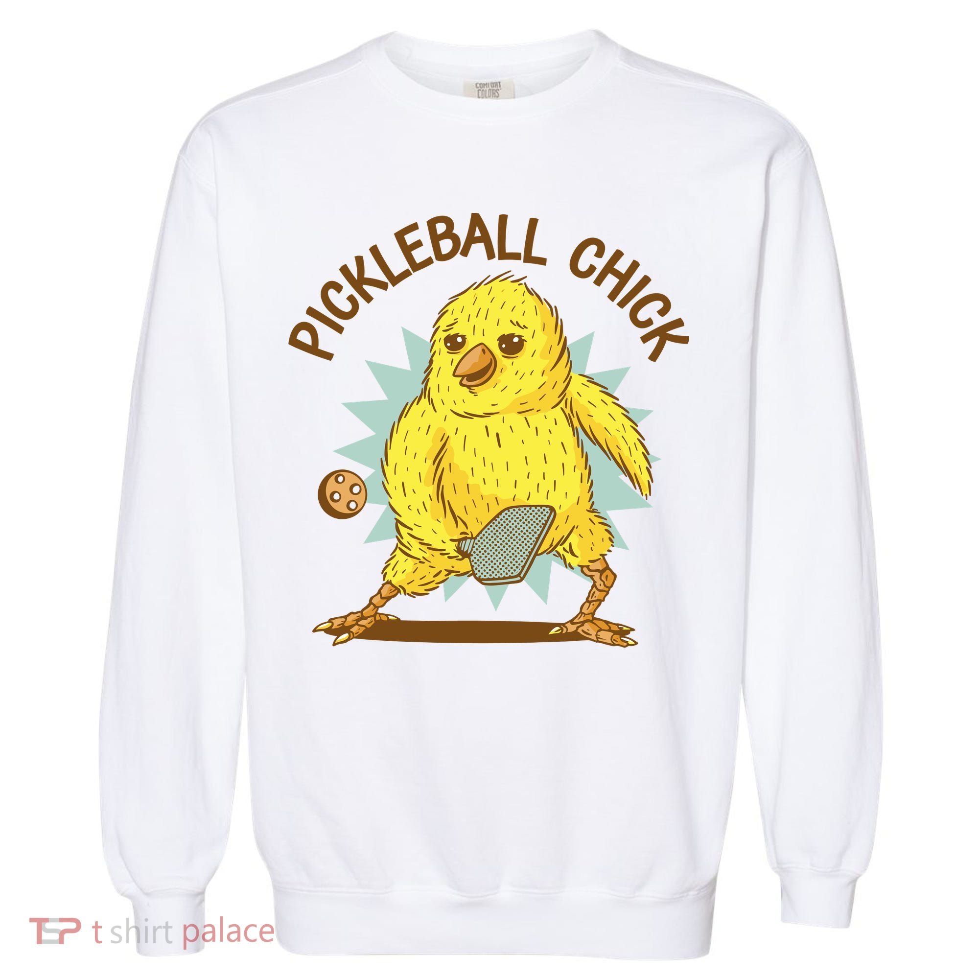 Pickleball Chick Cute Sport Garment-Dyed Sweatshirt