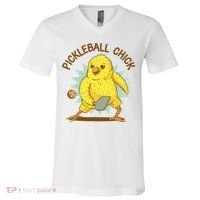 Pickleball Chick Cute Sport V-Neck T-Shirt thumb 0