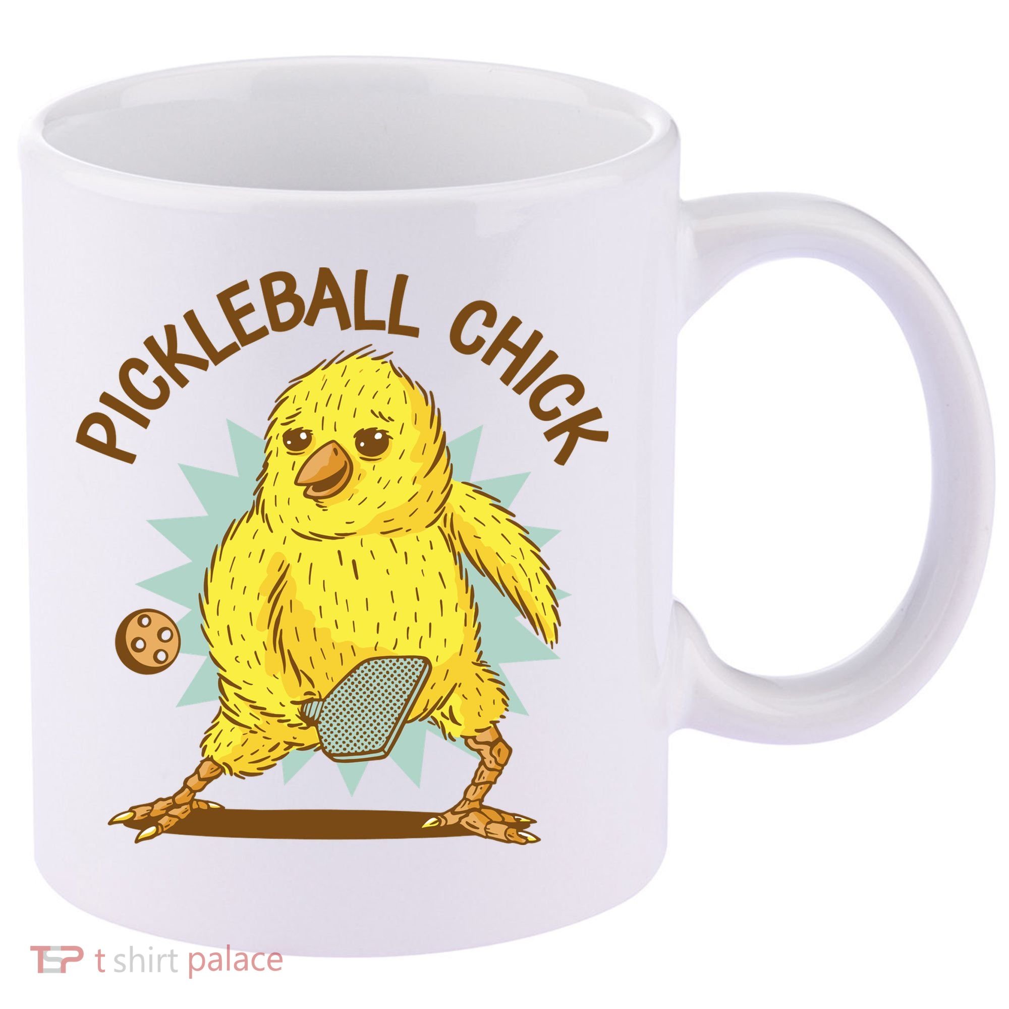 Pickleball Chick Cute Sport 11oz C Handle Ceramic Mug