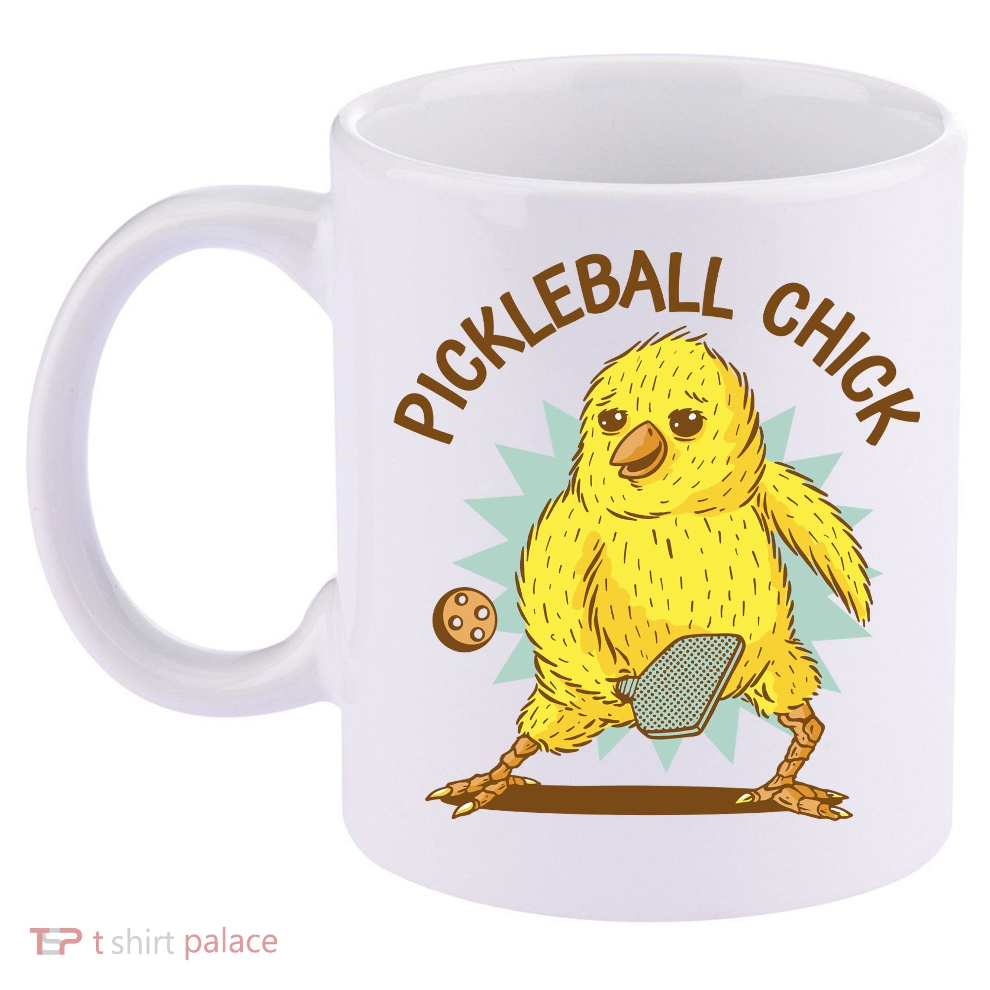 Pickleball Chick Cute Sport 11oz C Handle Ceramic Mug