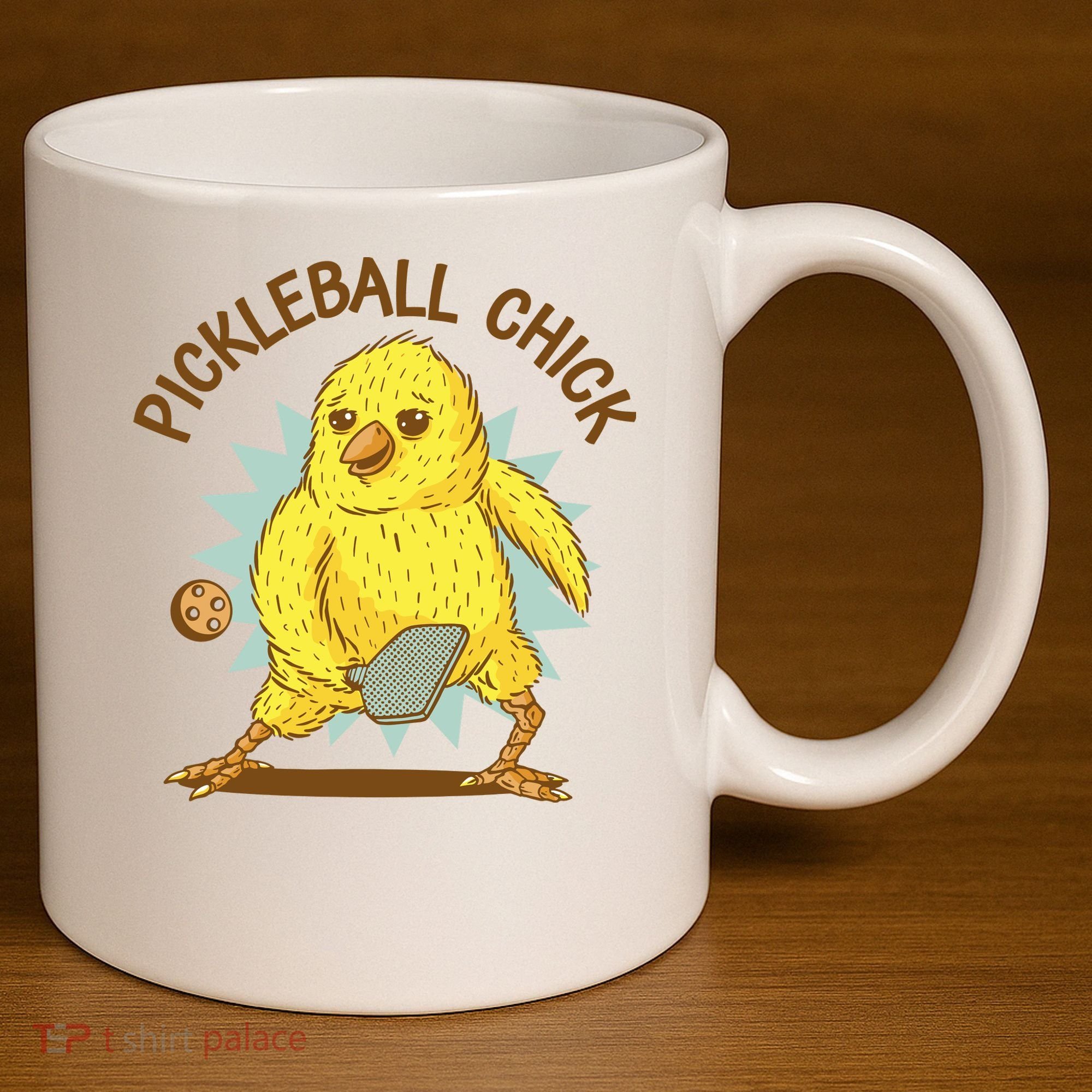 Pickleball Chick Cute Sport 11oz C Handle Ceramic Mug