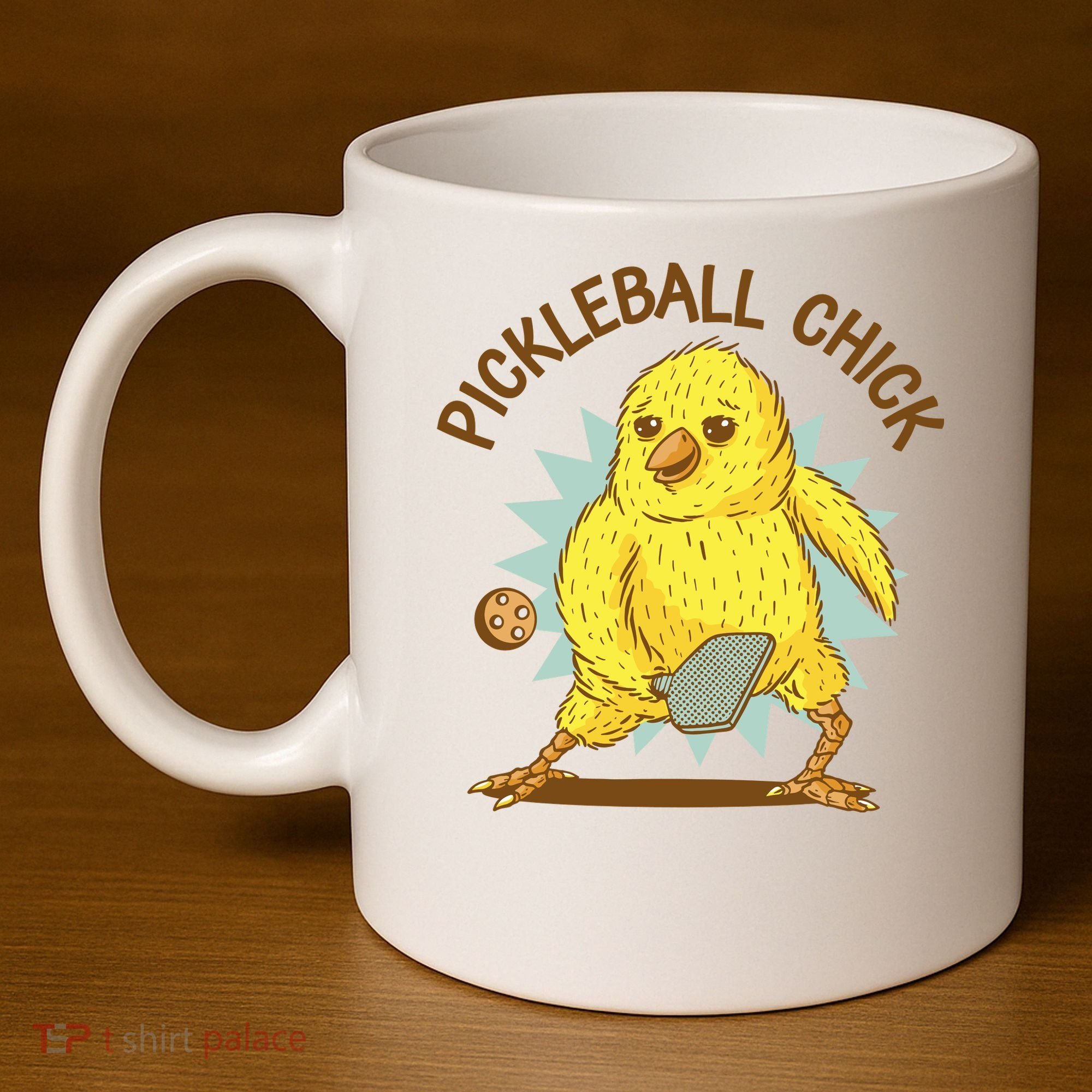 Pickleball Chick Cute Sport 11oz C Handle Ceramic Mug